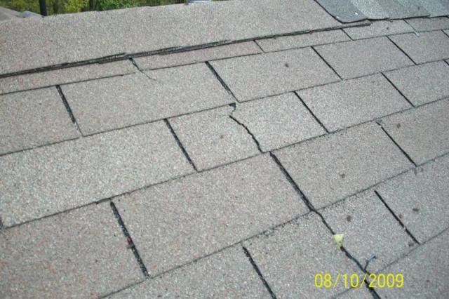 Cracked Roof Shingles 